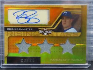 2008 Topps Triple Threads Brian Bannister Stars Gold Triple Jersey Auto #23/25