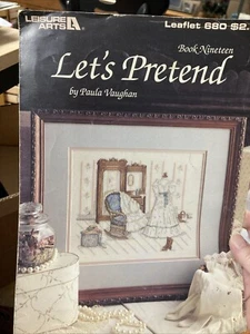 Leisure Arts LET'S PRETEND Cross Stitch Leaflet by Paula Vaughan Victorian #19 - Picture 1 of 1