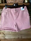 JOULES - SHIRLEY Blush Pink Denim Shorts - Size 16