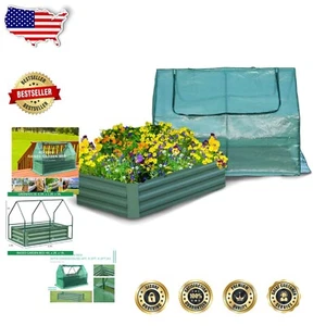 4 ft. x 2 ft. Raised Garden Bed & Mini Greenhouse Combo for Optimal Plant Growth - Picture 1 of 9