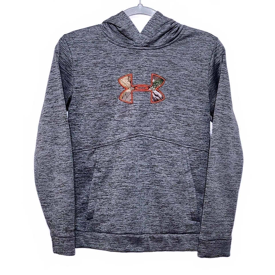 UNDER ARMOUR STORM SUÉTER GRIS SUELTO SUDADERA CON CAPUCHA JUVENIL GRANDE CAMUFLAJE NARANJA Foto 1 de 4