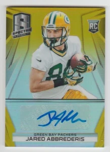 JARED ABBREDERIS Packers 2014 Spectra GOLD PRIZM Autograph SP RC AUTO #09/25 SSP - Picture 1 of 2