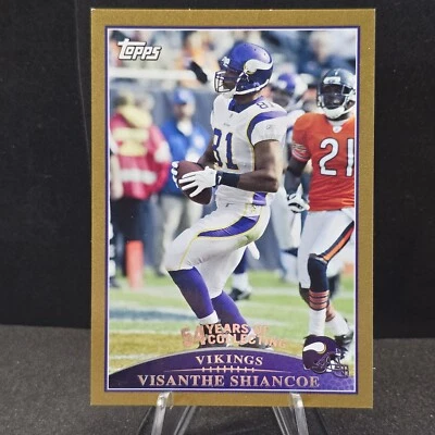 2009 Topps Gold 1417/2009 #143 Visanthe Shiancoe Minnesota Vikings FOOTBALL Card - Image 1 of 4