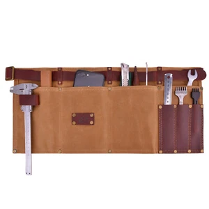 Canvas Taillenschürze Werkzeug Gürteltasche Aufbewahrung verstellbar Taille Schürze - Bild 1 von 45