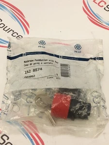 TELEMECANIQUE MUSHROOM PUSH BUTTON WITH KEY RED ZA2 BS74 - Picture 1 of 2