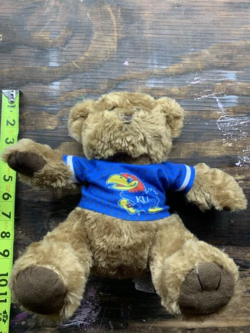 Kansas University Jayhawks Chelsea Teddy Bear. Great condition. Rare Cover