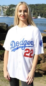 Los Angeles Dodgers kershaw 22 baseball white jersey clearance XS-3XL SIZE RANGE - Picture 1 of 2