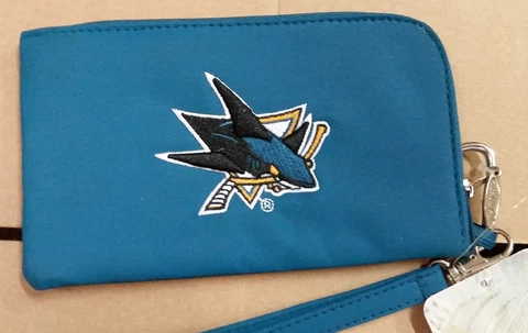 San Jose Sharks ID Wallet Wristlet Cell Phone Case Charm 14 Purse Gift Cover