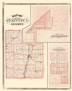 Mapa histórico del condado - Condado de Fayette Indiana - Baskin 1876 - 23 x 29,16 - Imagen 1 de 20