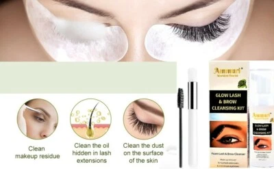 Ammuri Eyelash & Brow Cleanser - Nourishing Foam Formula for Firming Revitalize
