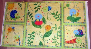 1 Darling "Cute As A Bug" Fabric Quilting/Wallhanging Crafting Sewing Panel - Picture 1 of 1