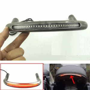 Motorcycle Cafe Racer Rear Seat Frame Hoop Loop with LED Brake Turn Singal Light - Picture 1 of 11