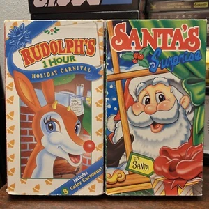 Rudolph's 1 Hour Holiday Carnival & Santa's Suprise VHS bundle - Picture 1 of 9