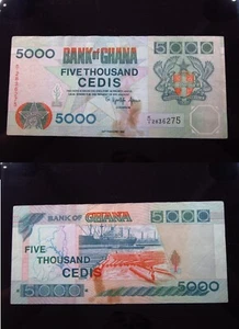 Ghana 5000 Cedis 1996 P34 h6275 World Currency Banknote Money - Picture 1 of 3