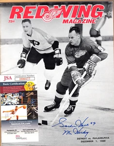 Autographed Gordie Howe 12-1 1968 Red Wings Magazine Program JSA - Picture 1 of 11