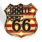 Vintage Old Fashioned Retro Metal ROUTE 66 Wall Sign Plaque Lighted Marquee