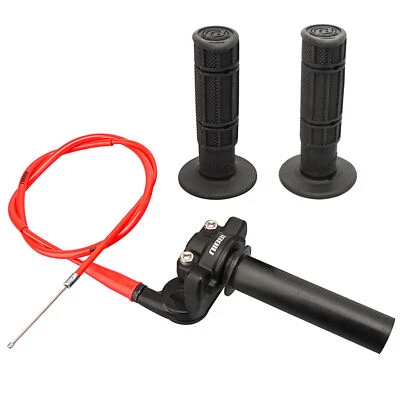 NIBBI 7/8" 22mm Dirt Pit Bike Twist Throttle Accelerator Handlebar Grip Cable - Image 1 of 4