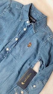Assan Boy's Polo Shirt Size 4 New Denim Type - Picture 1 of 2