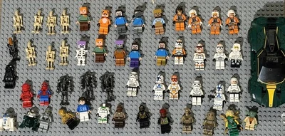 Lot Of 53 Lego MIni figures! Ninjago, Marvel, Starwars, And Minecraft! - Image 1 of 4