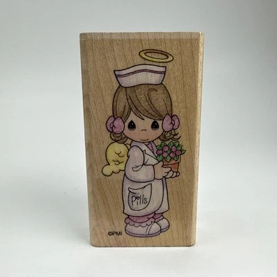 VTG Stampendous Angel Of Mercy Precious Moments Rubber Stamp 1.25”x2.5” 1996 - Image 1 of 4