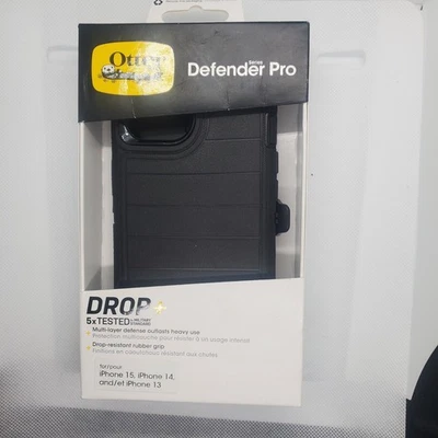 OtterBox Defender Pro Series Case for iPhone 15 / iPhone 14 / iPhone 13 - Black - Image 1 of 4