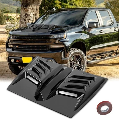PARA Chevrolet Silverado 1500 Entrada de aire Flujo Capó Cuchara Ventilación Turbo Capó Cubierta Foto 1 de 4