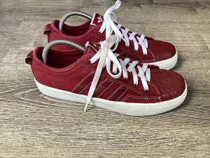 Adidas Mens Originals Size 9 NZA Red White Shell Toe Low Canvas Sneakers 2009 - Picture 1 of 12