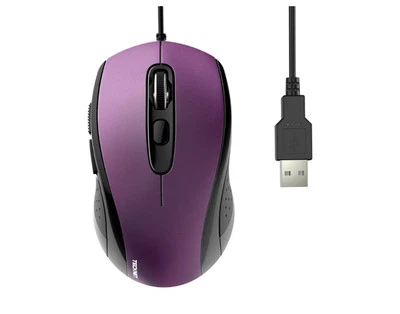 TECKNET Wired Mouse, Wired Optical USB Computer Mouse With 3600 DPI, 6 Buttons - Image 1 of 4