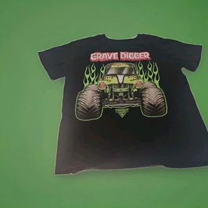 Grave Digger Monster Truck Monster Jam Kids T-Shirt - Size 7 - Picture 1 of 4