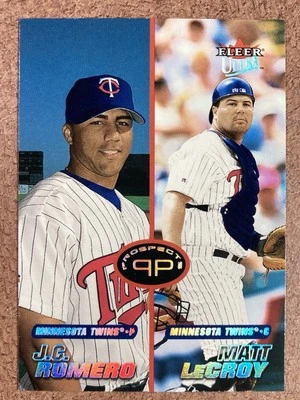 2001 Ultra #234 J.C. Romero / Matt LeCroy  Minnesota Twins Top Prospects - Image 1 of 2
