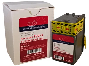 793-5 Pitney Bowes PB Compatible Postage Ink Red fluorescent Cartridge DM100i - Picture 1 of 7