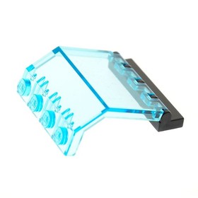 1x Lego Panels 2x4x3 Transparent Light Blue Hinge Window Plate 4625 2582