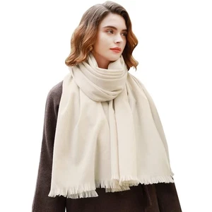 Pashmina Shawl Wraps for Women Scarf for Wedding Large Winter Beige Scarves S... - Picture 1 of 6