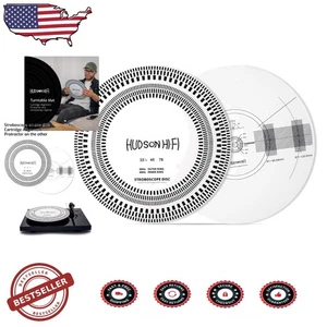 High-Quality 12" Turntable Strobe Disc Mat: Accurate 33/45 RPM Speed Calibration - Picture 1 of 11