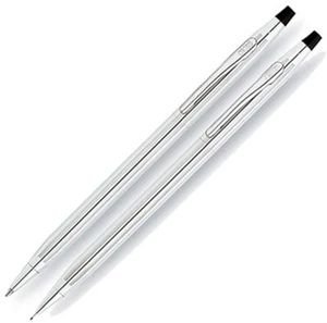 Cross Century Set  Chrome Ballpoint  Pen & 0.5mm Pencil New In Box 350105  Usa - Picture 1 of 1