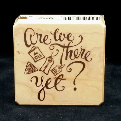 Inkadinkado Are We There Yet Travel Vacation Rubber Stamp Galerie Vernissage - Image 1 of 4