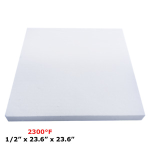 1/2" Refractory Ceramic Fiber Insulation Board 2300F 23.6" x 23.6" 