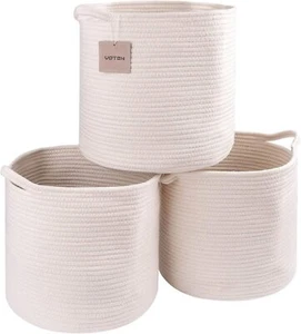 Storage Cubes 13x13’’ for Cube Shelves Organzier,Cotton Rope Storage Bin - Picture 1 of 6