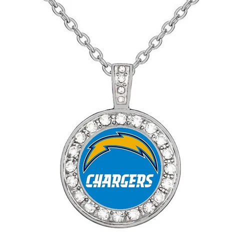 Los Angeles LA Chargers Elegant Womens 925 Sterling Silver Necklace Football D18 Cover