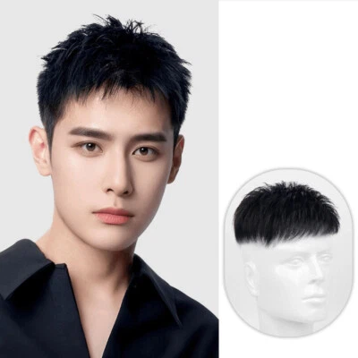 Clip de cabello humano suave natural en peluca piezas de cabello peluca toupee para hombres Foto 1 de 4