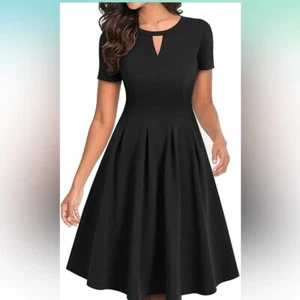 NEW Vintage Flared A-Line Swing Casual Party Dress Pockets S - Picture 1 of 5