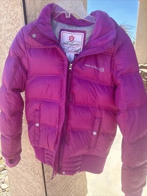 Chaqueta acolchada con capucha rosa FREE COUNTRY para niñas talla 16 pequeña para mujer’s A Foto 1 de 4