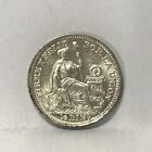 Peru 1911 1/2 Dinero Uncirculated Coin     L106