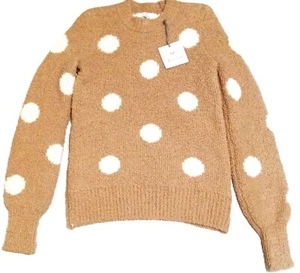 MARLED POLKA DOT SWEATER BLOUSE SIZE M LONG SLEEVES - Picture 1 of 3