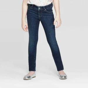 Girls' Ultimate Stretch Skinny Jeans - Cat & Jack™ Dark Wash sz 7 - Picture 1 of 6