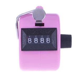 Clicker Counter 4 Digit Number Counters Plastic Shell Hand Held(Pink) - Picture 1 of 6
