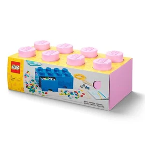 Productos de almacenamiento LEGO: 40061738 ladrillo de 8 pernos con 2 cajones rosa claro NUEVO - Imagen 1 de 7