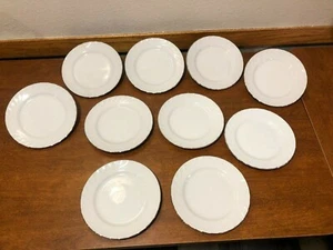 Norleans China Estate Bread Butter Vintage 6 3/8" White Swirl Pattern Porcelain - Picture 1 of 10