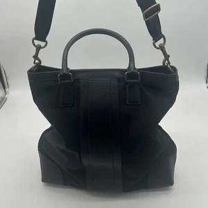 Coach Business Tote Additional Strap Cross Body16x14X5 Mixed Fabric NWOT Black - Picture 1 of 14