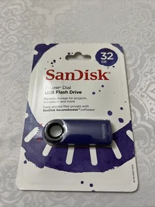 Purple SANDISK Cruzer Dial 32GB USB FLASH DRIVE Storage Transfer Memory USB 2 - Picture 1 of 3